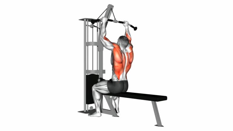 Demonstration of the lat pulldown